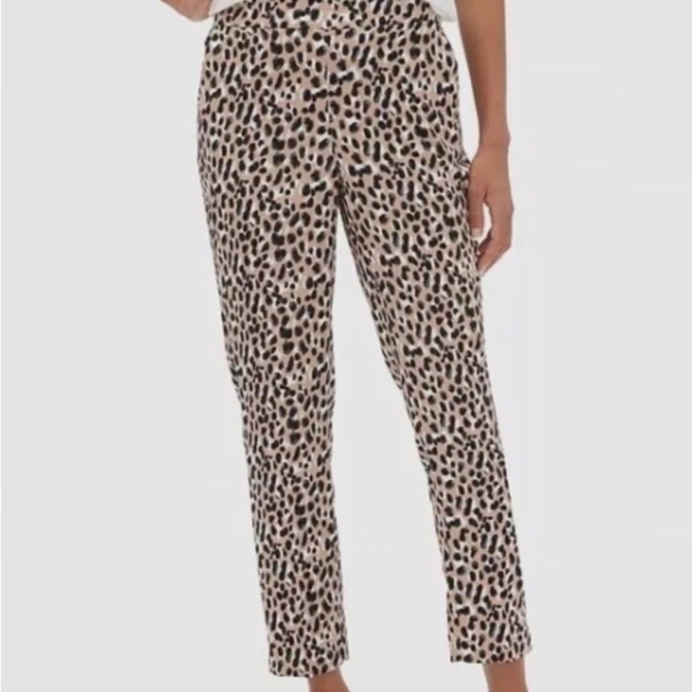 Banana Republic Leopard Print Cropped Pants Hayden